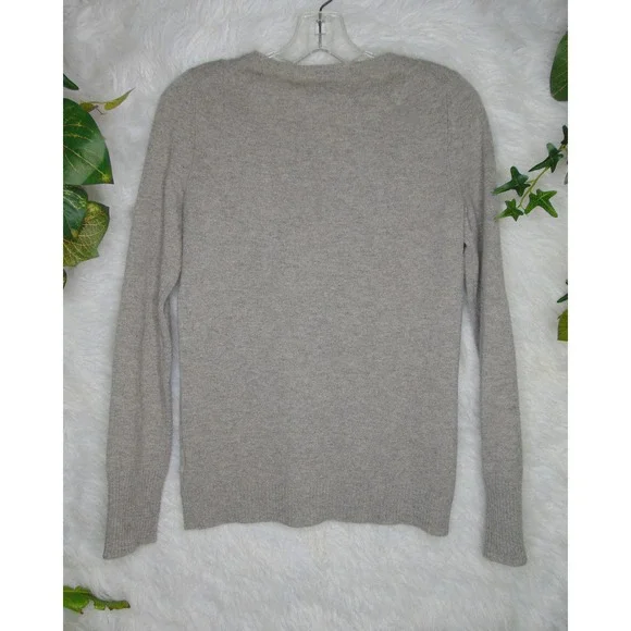 Christopher Fischer | Women's Sweater Deer Oatmeal 100% Cashmere Size Small - Picture 2 of 4